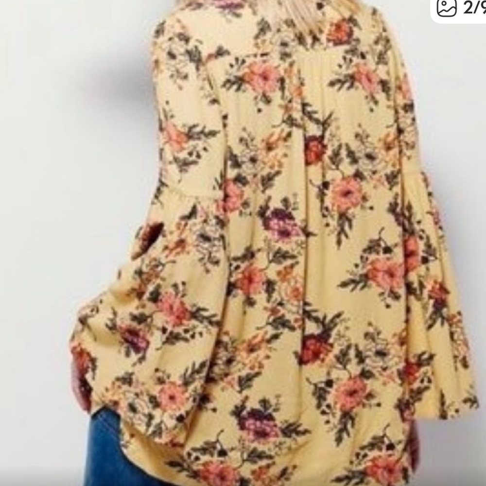 Free People Floral Yellow Tunic - Picture 3 of 3